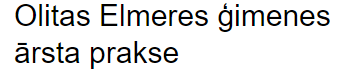 Olitas Elmeres ģimenes ārsta prakse